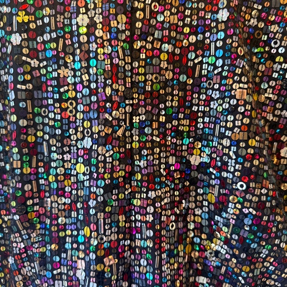 BLDN Jax Multicolor Sequin Kimono Sleeve Cocktail Party Mini Dress- Size 10 NWOT - Picture 5 of 9